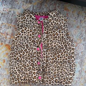 Carter's Leopard Print Vest with Pink Accents